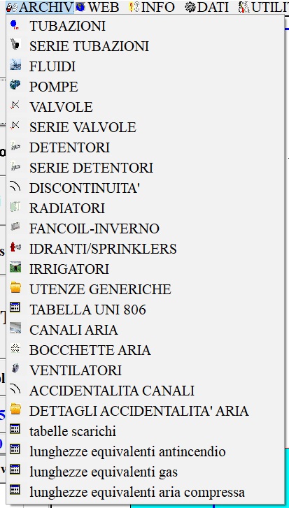 menu archivi